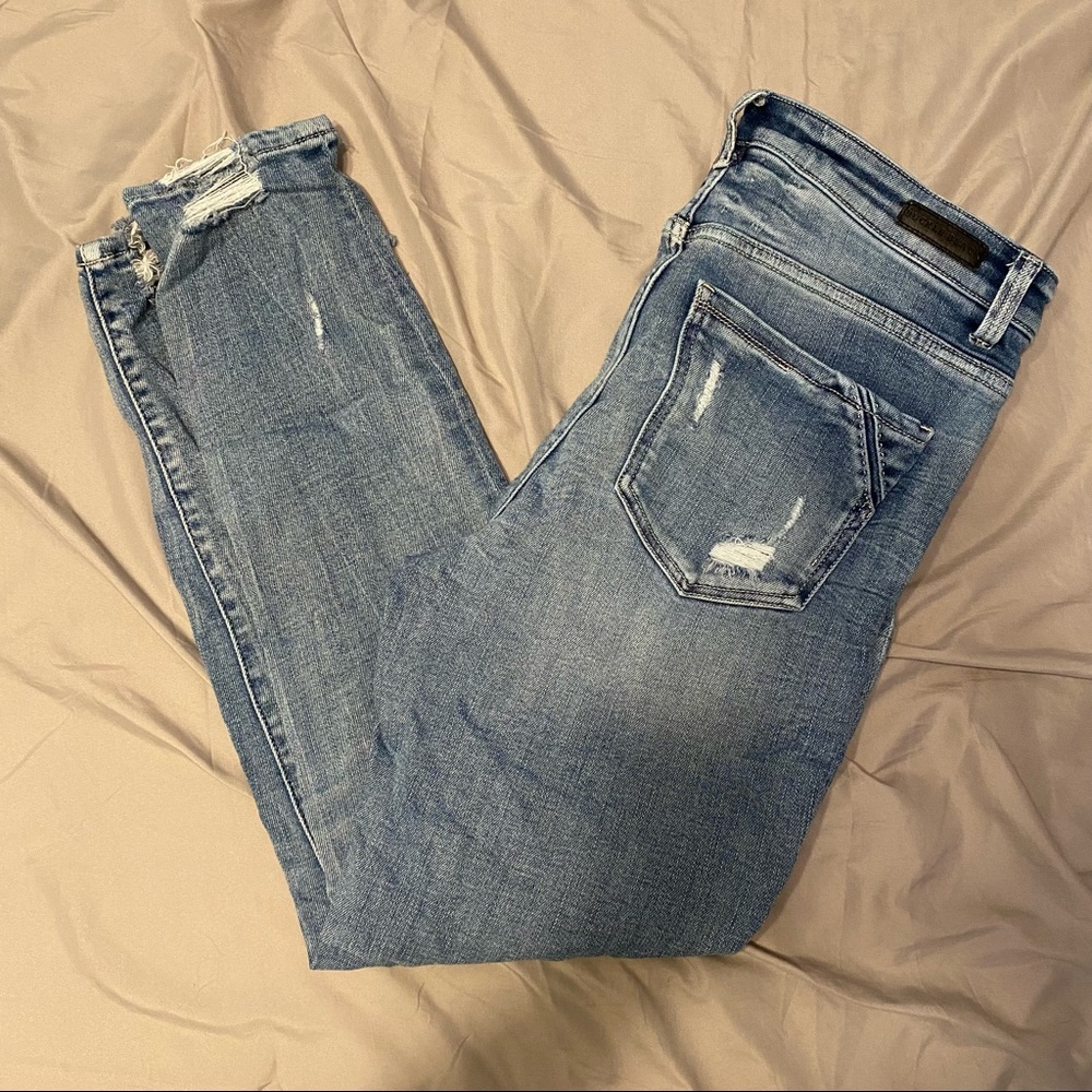 Buckle Black Ankle Skinny Jeans
